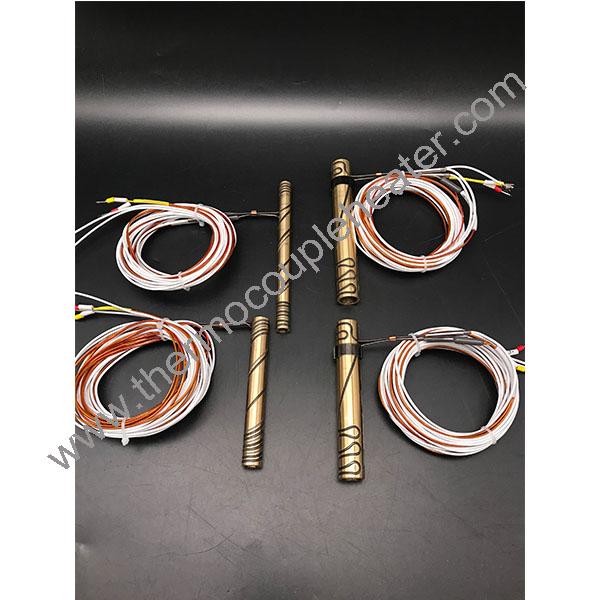 Aquecedores de bobina de alta temperatura de latão / cobre com bocal, com ou sem termocouple